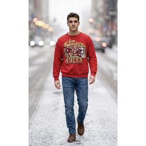 Vintage 1990 Salem Sportswear x San Francisco 49ers Joe Montana NFL crewneck M